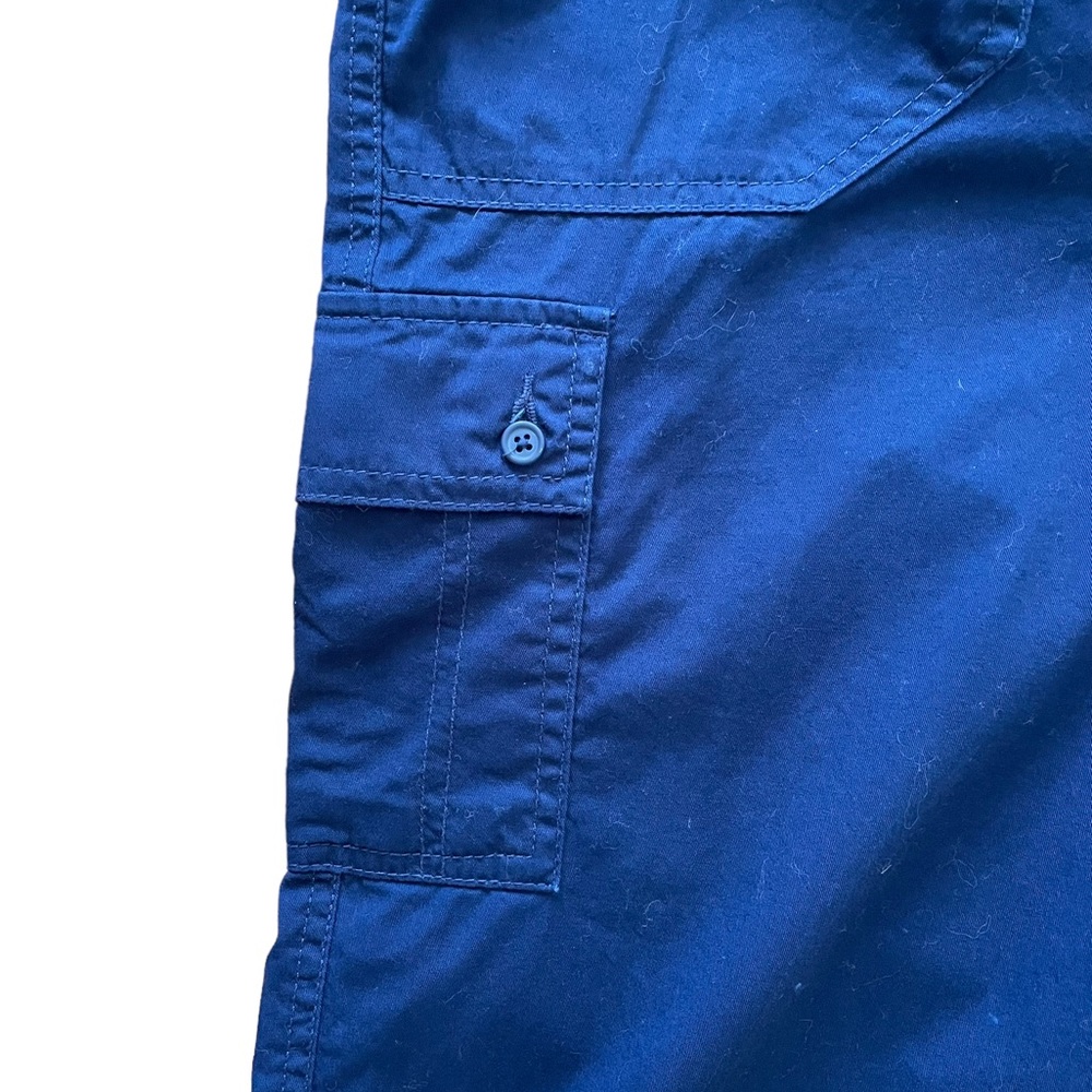 WHITE STAG CROPPED PANTS Navy Blue Size 12 Drawstring Cargo Pedal Pushers - Picture 5 of 9